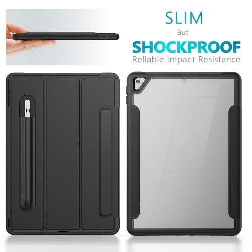 

Tablet Case Replacement for iPad 7th Generation 10.2-inch Shock Proof Case Black