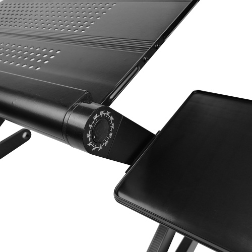 

Foldable Laptop Stand Portable Aluminum Alloy Laptop Stand Desktop Stand with Heat Dissipation Hole Mouse Board Black