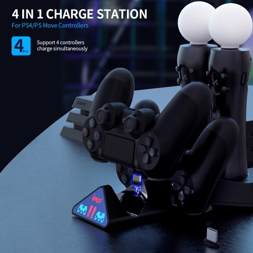 

IPEGA PG-P4011 P4/P Move Controller Charge Station 4 in 1 Point-contact Fast Charge Base for P4/P4 SLIM/P4 PRO/P-Move Controller