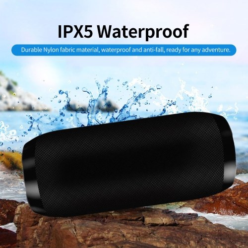 

BT 5.0 Wireless Speaker Double Horn Double Diaphragm Speaker Portable Waterproof Speaker Rechargeable Speaker Support TWS Black