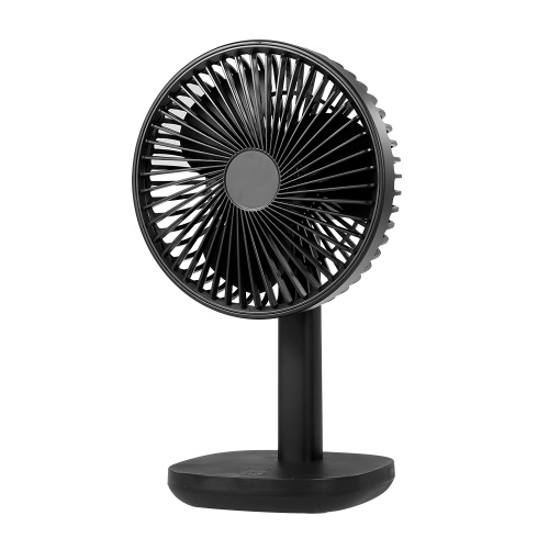 F6 Fan Stand Desktop Shaking Charging Fan Keystroke Speed Regulation Fan with Adjustable Angle LED Indicator Black