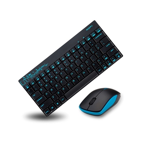 Mofii X210 2.4G Wireless Keyboard Mouse Combo Office Keyboard Mouse Set Compact Layout Plug and Play for PC Laptop Black