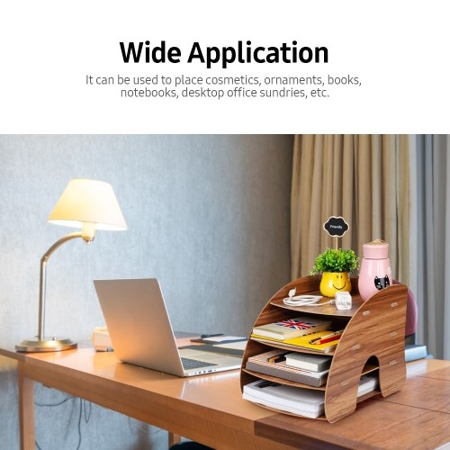 

Multi-lattice Desktop Storage Shelf Multifunctional Office Desktop Storage Rack Detachable Multi-layer Storage Shelf Black