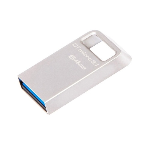 

Kingston DTMC3 64GB USB3.1 Metal USB Flash Drive Portable Shockproof Wear-resistant U Disk Up to 100MB/s Read Speed Silver