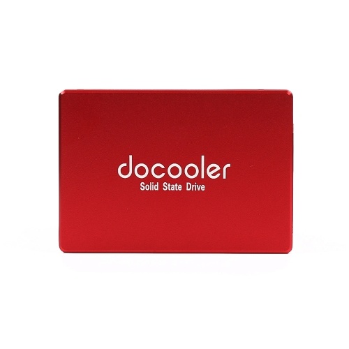docooler SSD 2.5inch Metal Solid State Drive Read And Write Quiet Operation Shock And Drop Resistance Compatibility Red 120GB