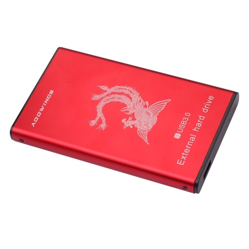 

ADDWINGS 2.5'' Portable 160GB External Hard Drive Mobile USB3.0 HDD High Security/Auto Copy/Compatible with Desktop Laptop, Red