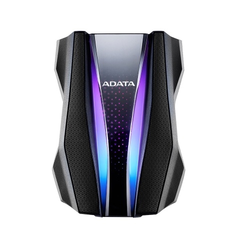 

ADATA HD770G External Portable Hard Disk Shockproof Mobile Hard Disk with RGB Light Effect 256-bit AES Encryption Black 1TB