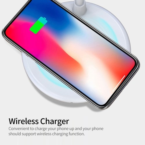 

Touch Control Desktop Lamp Stepless Dimming Lamp with BT 5.0 Speaker 3 Color Modes No Flicker Support 5W Wireless Charging, Black