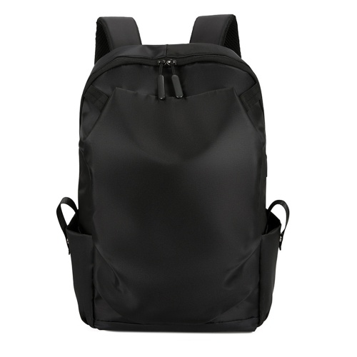 Sac à dos pour ordinateur de grande capacité Sac de voyage de loisirs en plein air pour affaires en tissu Oxford avec interface USB externe, noir