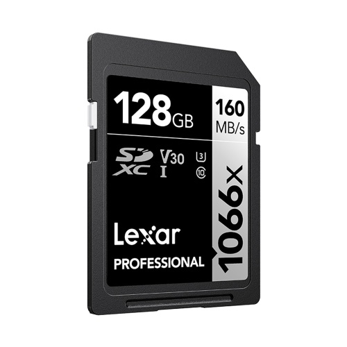 Lexar Professional 1066x Scheda di memoria SD da 128 GB C10 U3 V30 Livello di velocità fino a 160 MB/s Velocità di lettura 120 MB/s Velocità di scrittura Acquisizione video 4K