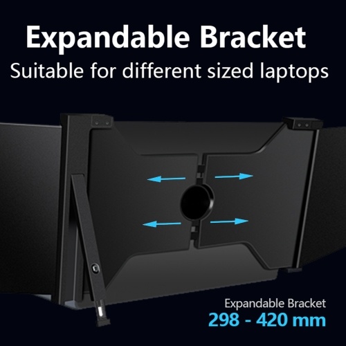 14 inch Portable Triple-screen Monitor Laptop Expansion Screen 1920*1200 Resolution Easy Installation for 15-17 inch Laptop 