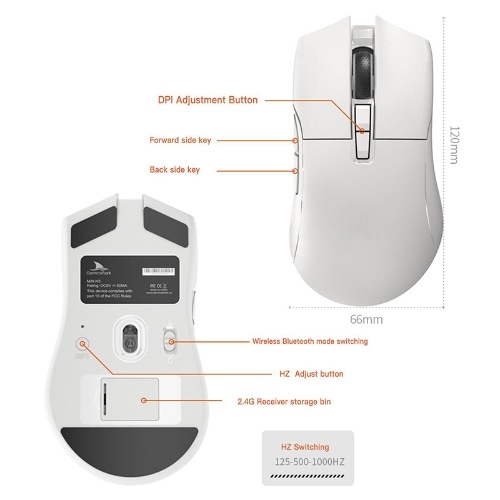 Motospeed Darmoshark N3 Wireless BT  3 Mode Gaming esports Mouse 26000DPI 7 key Optical PAM3395 Lightweight portable computer mouse suitable for laptop computers 