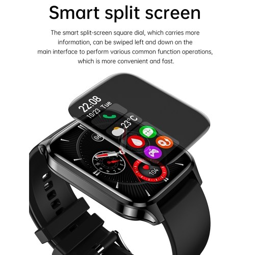 

HK23 1,85-дюймовые спортивные часы BT5.0 SmartWatch Фитнес-трекер для нескольких спортивных режимов IP67 Водонепроницаемый Совместимость с Android iOS