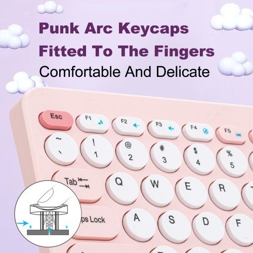 Wireless Keyboard and Mouse Combo  2.4G  Ergonomic  Compact  Silent  for Computer and Laptop 