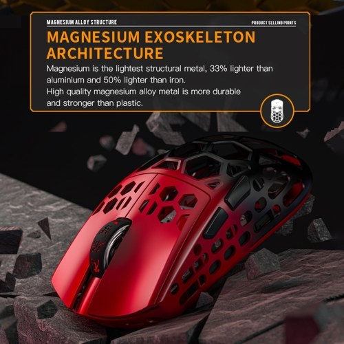 Darmoshark M2 Wireless Mouse BT5.0 2.4G 4KHz Receiver Wired Tri-Mode Rechargeable Gaming Mouse Lightweight Design 26000DPI Adjustable Mice Ergonomic Design Large-capacity Battery For Computer Laptop PC 
