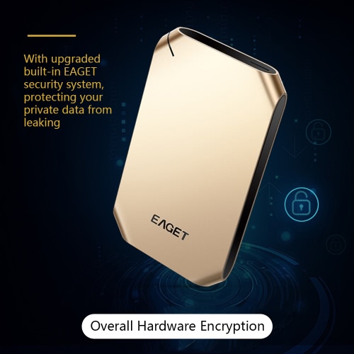 

EAGET G60 2.5" 500GB External Hard Drive Super Speed HDD USB 3.0 Encryption Shockproof Hard Disk for Laptop PC Desktop
