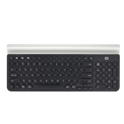 FD teclado BT sem fio portátil com suporte de telefone celular para Tablet Smart Phone Computador luz verde