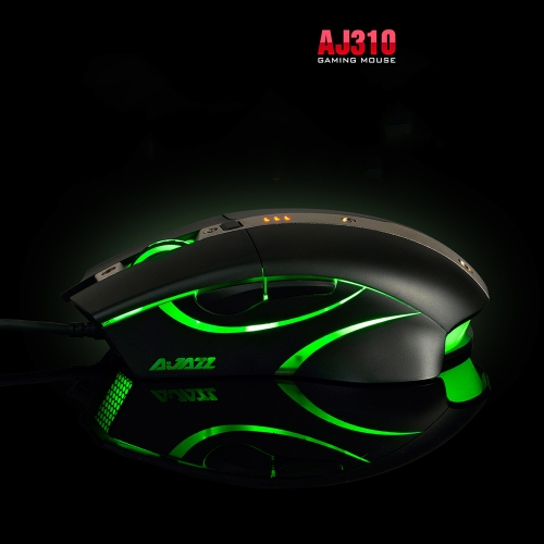

Ajazz AJ310 Wired Mouse 6 Keys Colorful Backlight A3050 Chip Adjustable 500/1500/2000/3500DPI Breathing LED Setting