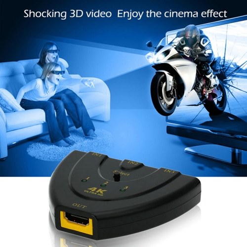 

Mini 4K*2K 3D 3 Port HDMI Switch 1.4b 4K Switcher HDMI Splitter 3 in 1 Out Port Hub for HD-DVD SKY-STB PS3 Xbox360 1080P