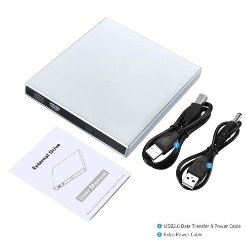 

Slim External Optical Drive USB 2.0 DVD Combo DVD ROM Player CD-RW Burner Writer Plug and Play for Macbook Laptop Desktop PC