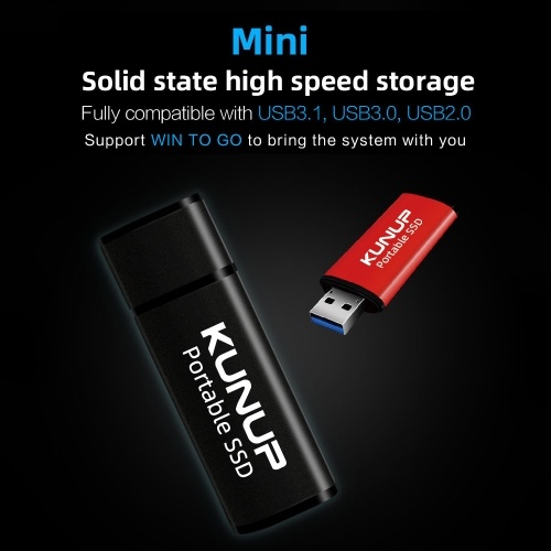 

Arealer Mini Solid State Drive SSD Solid State USB Flash Disk Solid State High Speed Storage Red 256GB