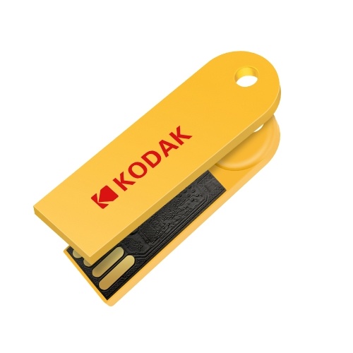 

KODAK K212 Slim U Disk Портативный USB 2.0 Автомобильный музыкальный U Drive Водонепроницаемый мини-размер 64 ГБ Желтый