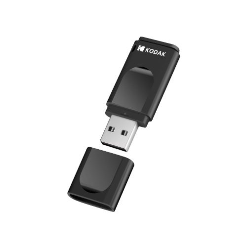 KODAK K232 Slim U disco portátil USB 2.0 On-veículo Anti-lost Drive USB à prova d'água Mini tamanho de alta velocidade de transmissão 64GB preto