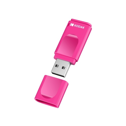 

KODAK K233 Slim U Disk Portable USB 3.0 High-speed Transmission On-Vehicle Anti-lost USB Drive Waterproof Mini Size With Independant Dust Cover 128GB Rose Red