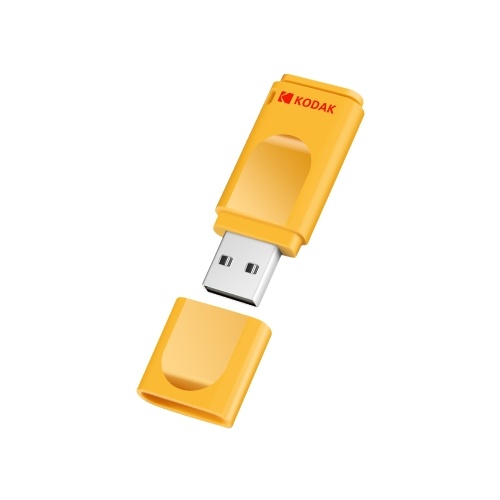 

KODAK K233 Slim U Disk Портативный USB 3.0 Высокоскоростная коробка передач Автомобильный USB-накопитель с анти-потерей Водонепроницаемый мини-размер с независимой пылезащитной крышкой 16 ГБ Желтый