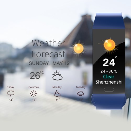 

RD11 Smart Bracelet 1.14 inch Sports Bracelet with Heart Rate Blood Pressure Blood Oxygen Monitoring IP67 Waterproof Black
