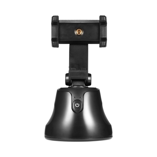 Suporte de rastreamento de objeto de 360 ° Gimbal portátil de tiro inteligente Rotação de 360 ° Objeto de rosto Suporte de telefone de rastreamento automático Preto