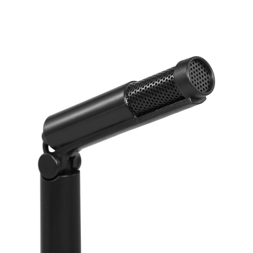 

3.5mm Desktop Microphone Portable Capacitor Microphone Conference Video Chat Recording Microphone for PC Laptop Black