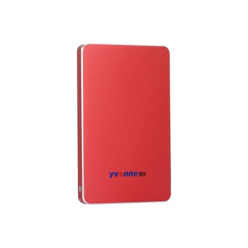 Yvonne 2.5 "USB 3.0 HDD Hard disk esterno portatile Archiviazione HDD portatile compatibile per PC Mac Desktop Laptop Rosso 1TB