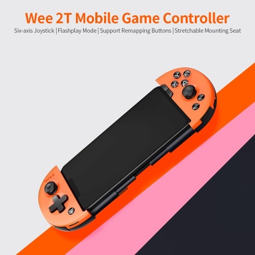 

Flydigi Wee 2T Mobile Game Controller BT Gamepad Stretchable Length Compatible with iOS/Android Support Remapping Buttons, Orange