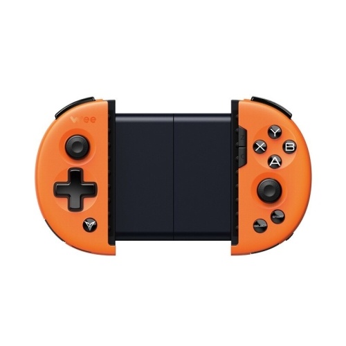 Flydigi Wee 2T Contrôleur de jeu mobile BT Gamepad Longueur extensible Compatible avec les boutons de remappage de prise en charge iOS/Android, Orange