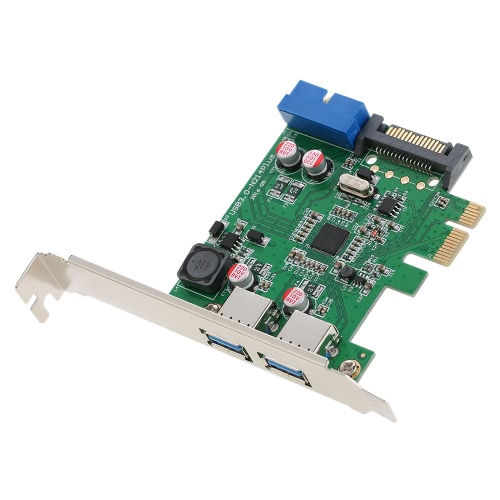 SuperSpeed 2-Port USB 3.0 PCI-E PCI Express 19-pin USB3.0 15-pin SATA Connector Low Profile