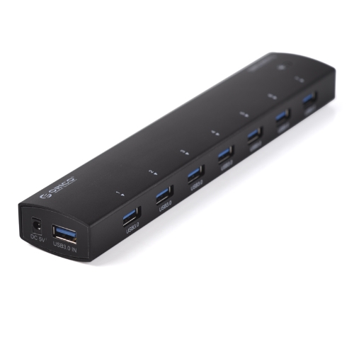 Orico 7 Ports USB3.0 HUB SuperSpeed 5Gbps Aluminum for Macbook PC Plug-and-Play Black