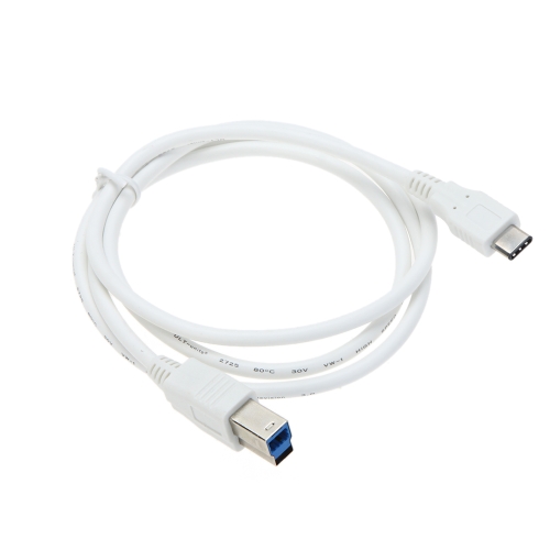 

1M Multifunctional 10Gbps High Speed USB 3.0 B to USB 3.1 Type C Interface Data Transmission Video Output Male Connector Cable Charging Line for Macbook