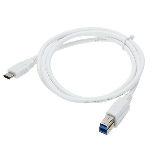 1M Multifunctional 10Gbps High Speed USB 3.0 B to USB 3.1 Type C Interface Data Transmission Video Output Male Connector Cable Charging Line for Macbook