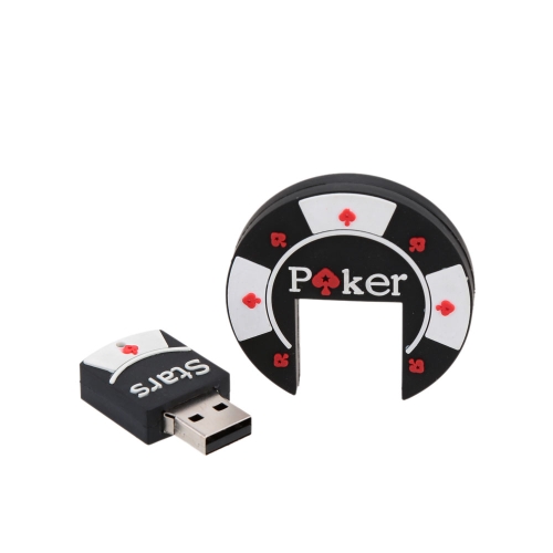 Poker Stars Casino Chips USB 2.0 almacenamiento Flash Unidad Popular de la historieta Chips modelo memoria Stick pulgar innovadoras Pen Drive con ojo de la cerradura