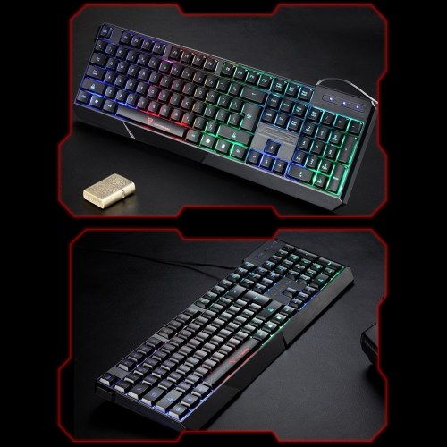 

Секонд хенд MOTOSPEED 104 Игровая клавиатура Esport USB Проводная светодиодная подсветка с подсветкой и ярким освещением Портативный компьютер Ноутбук Рабочий стол