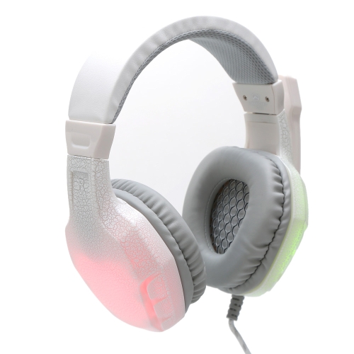 LUPUSS réglable sur les oreilles 3,5 mm et USB Aux Esport Jeu Gaming casque écouteur Basse  stéréo avec micro coloré LED filaire pour PC portable Ordinateur portable Tablette