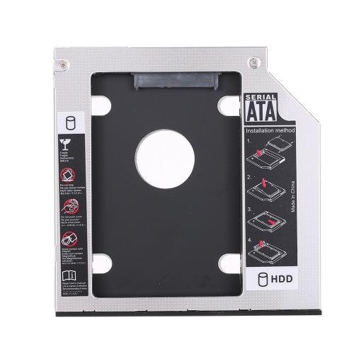 

12.7mm Универсальный 2-й жесткий диск Коробка для жесткого диска SATA 2.5" HDD SSD Корпус для ноутбуков CD / DVD-ROM