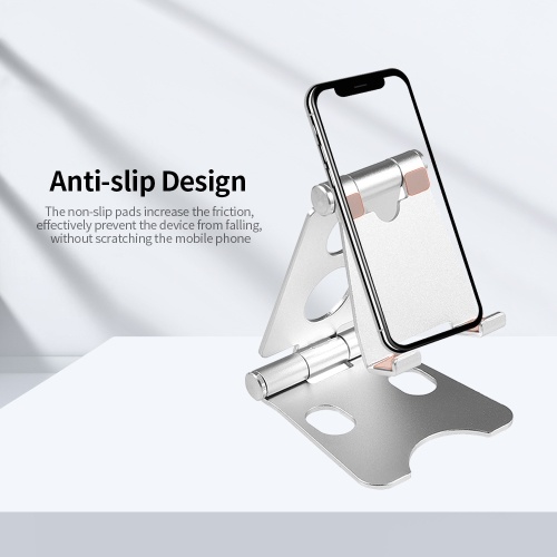 

Adjustable Folding Phone Tablet Stand Desktop Bracket Portable Aluminum Alloy Mobile Phone Tablet Universal Stand Gold