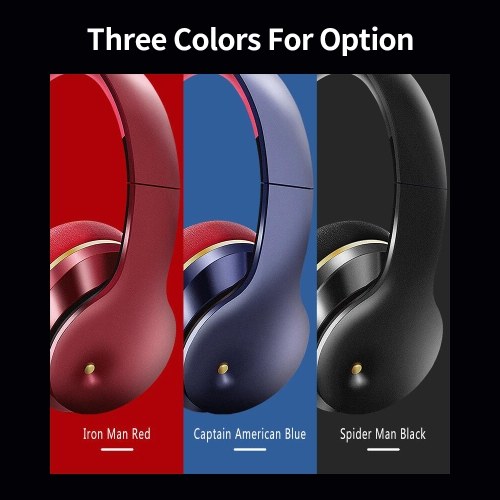 

EL528 Wireless BT Headphone Foldable Stereo ANC Headset Sports Gaming TF/FM/Wired Mode Earphone for Phone/Laptop/PC Red&Gold