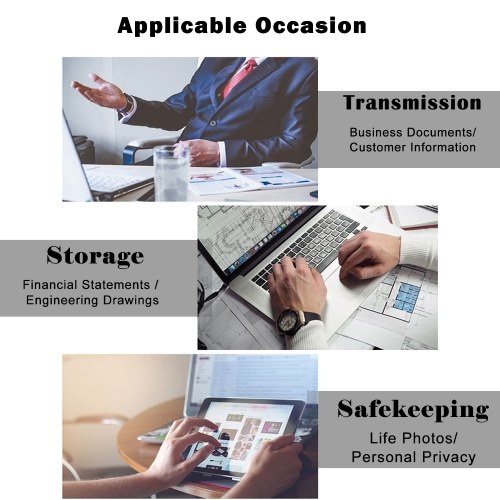 Encrypted USB Drive Secure USB Flash Drive 32GB / 64GB / 128GB / 256GB AES256-bit USB 3.0 Hardware Password Memory Stick Automatic Lock for Personal Protection Aluminum Alloy Shell with Encryption Keypad 