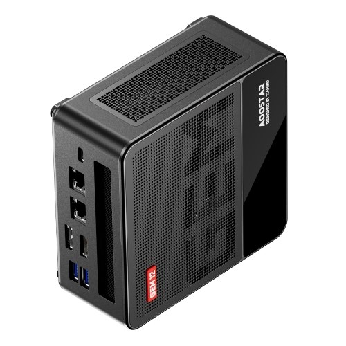 

AOOSTAR Mini PC Windows 11PRO 16G DRR5 RAM 512G SSD Mini Desktop Computer AMD Ryzen™ 9 6900HX Processor 8 Cores 16 Threads WIFI6 BT5.2 WIFI6 BT5.2 Dual 2.5G LAN Ports Support 4K@120Hz Display for Office, Conference, Movie, Games