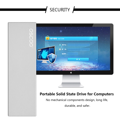 

OSCOO Portable Solid State Drive USB Type-C 3.1 External SSD for Computers