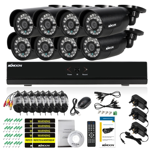 

KKmoon 8CH Channel Full 960H / D1 800TVL Система видеонаблюдения DVR Security System