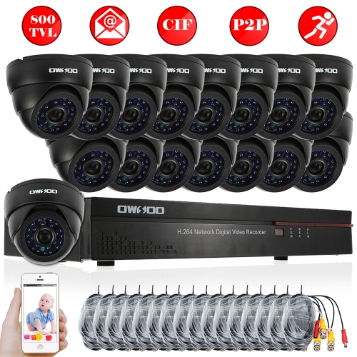 

Кабель OWSOO 16CH Full CIF 800TVL Система видеонаблюдения DVR Система безопасности